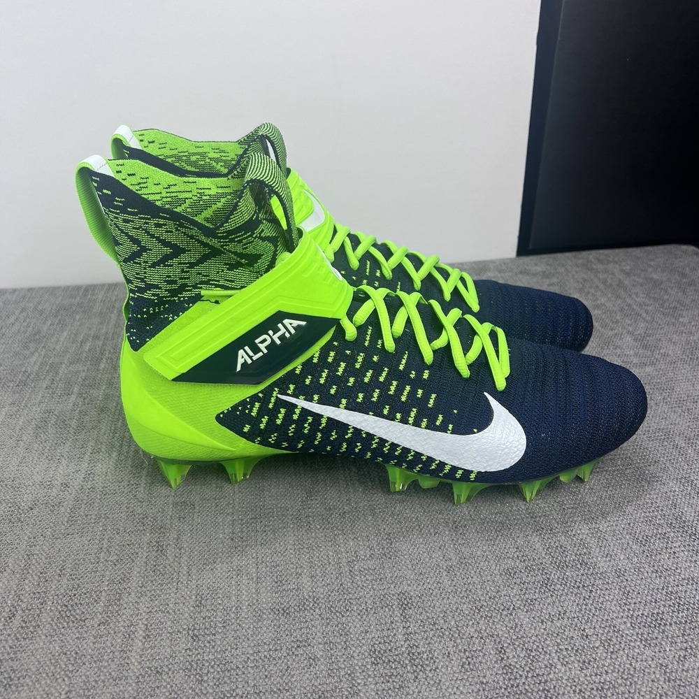 Nike Alpha Menace Elite 2 Football Cleats Seattle Seahawks BV2077-400 Size 11.5 - Picture 3 of 9